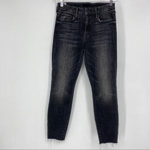 Mother The Stunner Frayed Ankle Skinny Jeans Stargazing